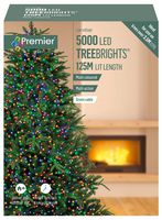 LV232567M - 5000 LED Multi-Coloured Christmas Tree Lights with Timer, 125m