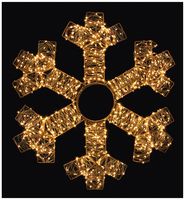 LV232621RGD - 60cm LED Gold Starburst Snowflake, Warm White