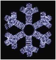 LV232621S - 60cm LED Silver Starburst Snowflake, White