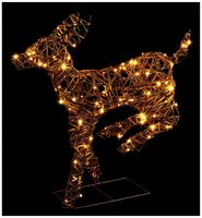 LV243220 - 68cm Lit Rattan Deer with Colour Switch