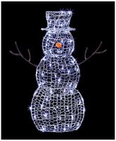LV231257W - 2D Lit Soft Acrylic White Snowman