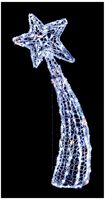 LV232527W - 2D Lit Soft Acrylic White Shooting Star, 120cm