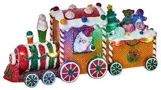 LB243360 - 23cm Battery Operated Light Up Gingerbread Train