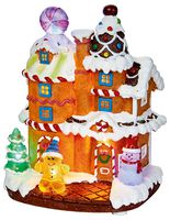 LB243453 - 18.5cm Battery Operated Light Up Gingerbread Tall House