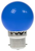 GOLF/1.5W/BC/BLUE - 1.5W LED Polycarbonate Golf Ball Bulb, BC / B22, Non-Dimmable, Blue