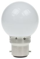 GOLF/1.5W/BC/6000K - 1.5W LED Polycarbonate Golf Ball Bulb, BC / B22, 6000K, Non-Dimmable