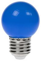 GOLF/1.5W/ES/BLUE - 1.5W LED Polycarbonate Golf Ball Bulb, E27, Non-Dimmable, Blue