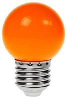 GOLF/1.5W/ES/ORANGE - 1.5W LED Polycarbonate Golf Ball Bulb, E27, Non-Dimmable, Orange