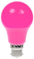 GLS/LED/6W/BC/PINK/D - 6W LED GLS Bulb, BC/B22, Pink, Dimmable