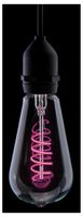 ST64/FILDIM/4W/BC/PINK - 4W LED Filament ST64 Bulb, BC/B22, Pink, Dimmable