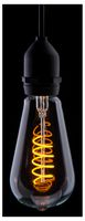ST64/FILDIM/4W/BC/YELLOW - 4W LED Filament ST64 Bulb, BC/B22, Yellow, Dimmable