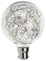 G95/LED/STAR/BLUE/BC - 1.7W Star Effect Globe Bulb, G95, BC/B22, Blue, Non-Dimmable