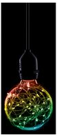 G95/LED/STAR/RGB/BC - 1.7W Star Effect Globe Bulb, G95, BC/B22, Colour Changing, Non-Dimmable