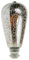 ST64/LEDFIL/4WBCCRACKLE - 4W Crackle Glazed LED Filament Bulb, ST64, BC/B22, 1800K, 200lm, Dimmable