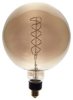 G200/LEDFIL/4W/ES/DS18K - 4W Smoked Glass LED Filament Bulb, G200, E27, 1800K, 220lm, Dimmable