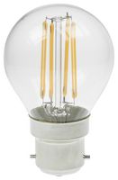 GOLF/LEDFIL/4W/BCD - 4W LED Filament Golf Ball Bulb, BC/B22, 2700K, 420lm, Dimmable