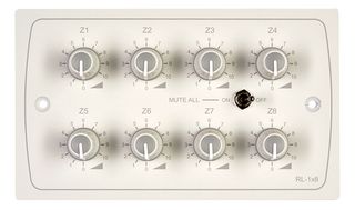 RL-1X8W - 8 Zone Remote Volume Level Control Plate