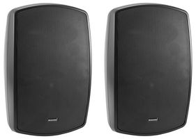 OD-8TB - Pair of 8" Weatherproof Wall Speakers, 100V, 60W RMS, IP65, Black