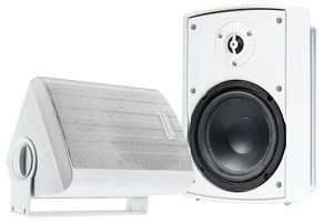 GHSI-W400BT-WHT - Active and Passive Pair of 4" Waterproof Mountable Outdoor Bluetooth Speakers
