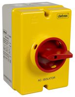 DE1S.04.25AC - 4 Pole AC Rotary Isolator Switch, 240V AC, 25A