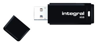 INFD8GBBLKNRP - Black USB 2.0 Flash Drive, 8GB