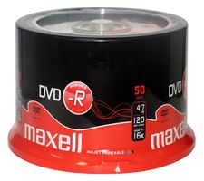 275701 - 16x Speed Wide Printable DVD-R Blank DVDs, 50 Pack Spindle