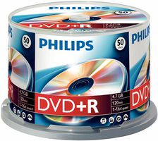 DR4S6B50F/00 - 16x Speed DVD+R Blank DVDs - Spindle 50 Pack