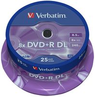 43757 - 8x Speed DVD+R DL Blank Discs - 25 Pack Spindle