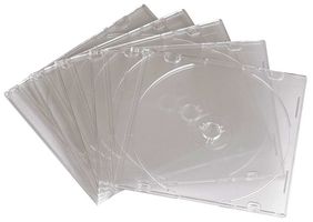 00051164 - Slim CD Jewel Cases Transparent 10 Pack