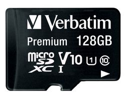 44085 - Premium U1 MicroSDXC Memory Card & SD Adaptor, 128GB