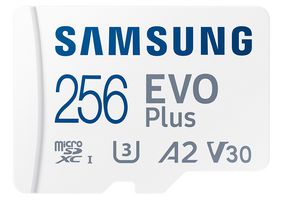 MB-MC256SA/EU - 256GB EVO Plus MicroSDXC Card with SD Adaptor, Class 10 UHS-I U3 160MB/s