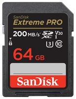 SDSDXXU-064G-GN4IN - 64GB  Extreme PRO SDXC Card UHS-I U3 Video Class 30, 200MB/s Read