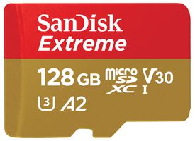 SDSQXAA-128G-GN6MA - Extreme MicroSDXC UHS-I U3 V30 Memory Card, 128GB 160MB/s 90MB/s