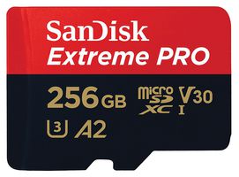 SDSQXCD-256G-GN6MA - Extreme Pro MicroSDXC Class 10 A2 U3 V30 Memory Card, 256GB 200MB/s 140MB/s