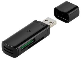 36656 - USB 2.0 High Speed 4 Slot Multi Card Reader, Black