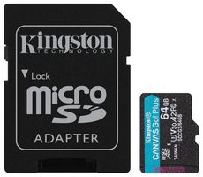 SDCG3/64GB - 64GB Canvas Go! Plus MicroSDXC Memory Card, Class 10 A2 UHS-I U3 V30 170MB/s Read