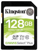 SDS2/128GB - 128GB Canvas Select Plus SDXC Memory Card, Class 10 UHS-I U1 V10 100MB/s Read