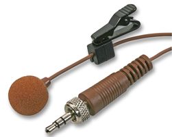 MIC-500LJ BROWN - Lavalier Microphone with 3.5mm Locking Jack Plug, Brown