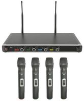 NU4-H - Quad UHF Handheld Microphones Wireless System