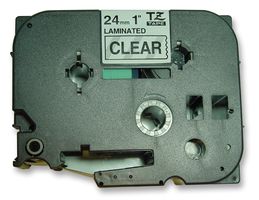 TZE151 - P-Touch Label Tape Black on Clear 1" / 24mm