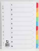 KF01526 - A4 Classic Dividers - 10 Part Assorted Colour Tabs