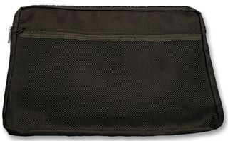BAGCANBK - A4 Canvas Zip Bag with Mesh Zipped Pocket, Black
