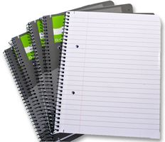 KF10039 - A5 Spiral Bound Notebooks - 80 Sheets (Pack of 5)
