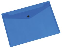 KF03596 - A4 Blue Polypropylene Document Wallets - Pack of 12