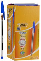 8373609 - Medium Tip Cristal Ballpoint Pens - Pack of 50 (Blue)