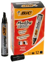 8209263 - Chisel Tip Marking 2300 Permanent Marker Pens - Pack of 12 (Black)