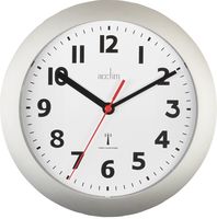 74317 - Parona 23cm Radio Controlled Analogue Wall Clock - Silver