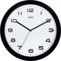 92/302 - Aylesbury 25.5cm Quartz Movement Analogue Wall Clock, Black