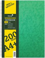 SPA4 - A4+ Hardcover Spiral Bound Lined Notebook - 200 Pages