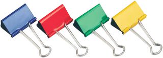 FBC19COL - 19mm Coloured Foldback Clips - Pack of 10